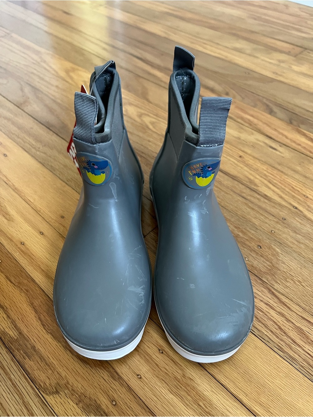 NWT! Hisea Kids Grey Waterproof Rain Boots